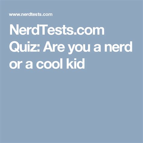 nerdtests