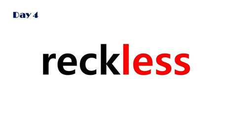 reckless뜻