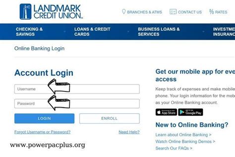 www.landmarkcreditunion/login